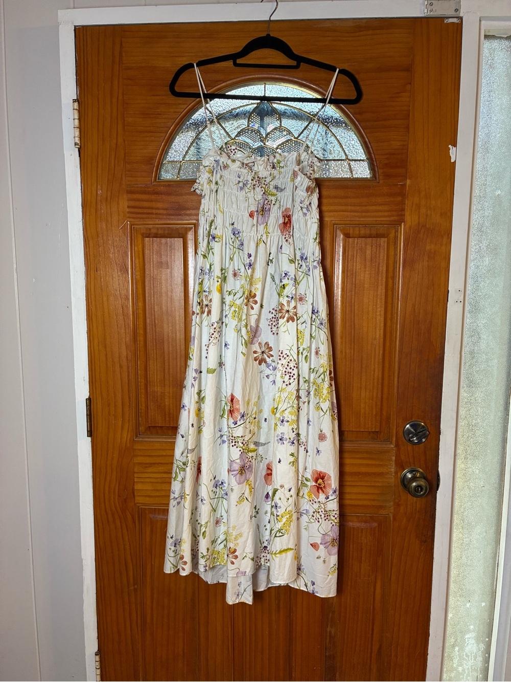 H&M Wildflower Conscious Collection Smocked Dress Removable Straps Size XXL